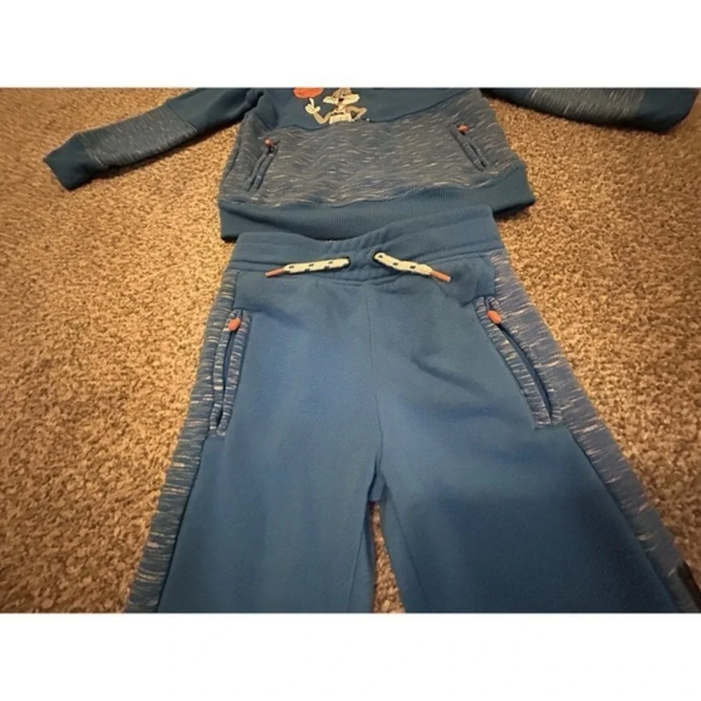 2-PC Space Jam Boys Hoddie Pants Set‎ Blue Kids 3T